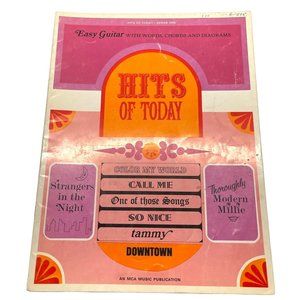 Hits of Today Easy Guitar Songbook Sheet Music 8 Songs 1967